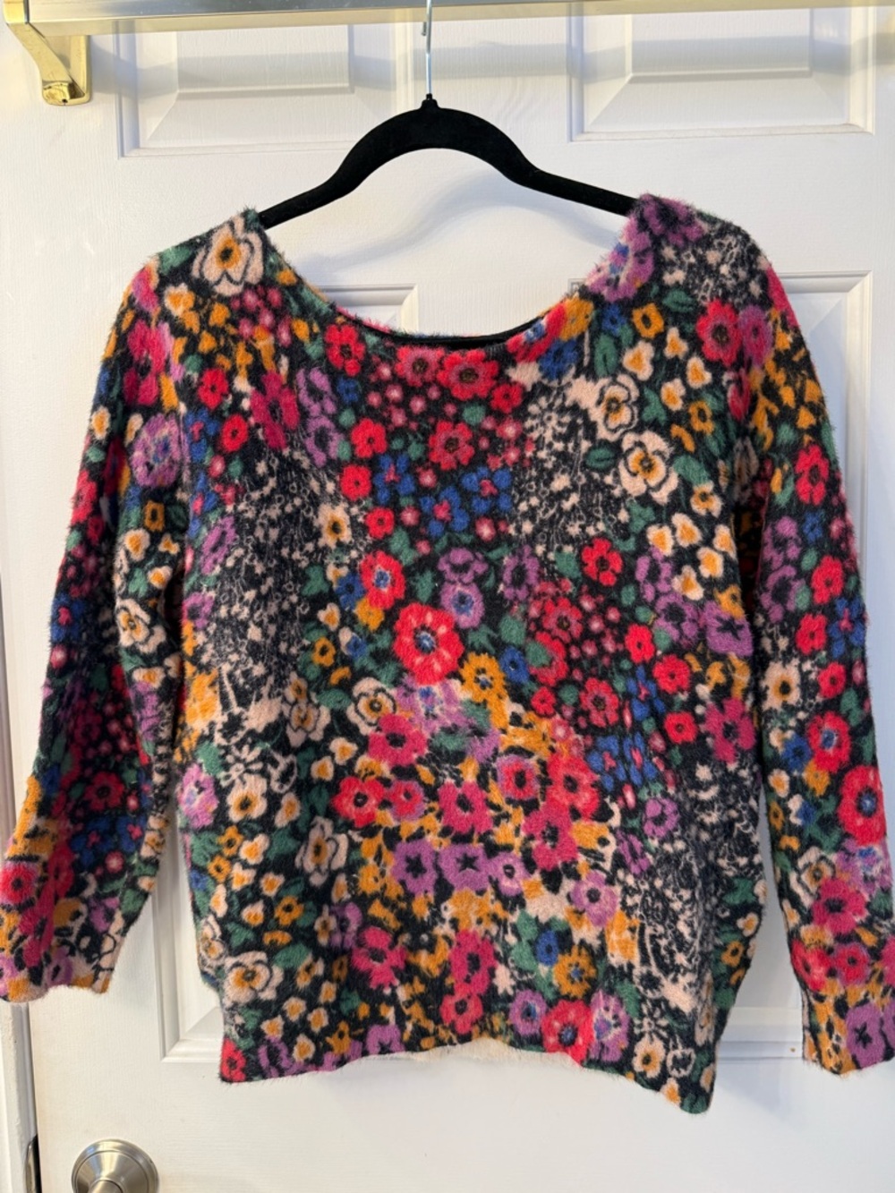 Anthropologie Floral Sweater